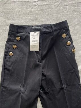 Zara Black High-Waist Trousers with Tag